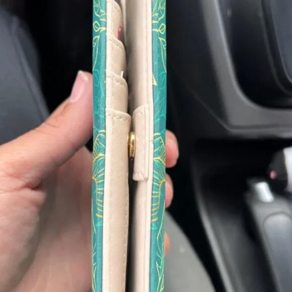 Women's Wallet, RFID Slim Wallets Green Desing - Picture 7 of 9